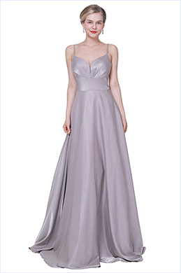 New Spaghetti Straps V-Cut Party Evening Dress