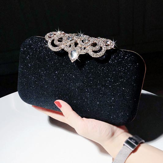 Women Crystal Clutch Beaded Rhinestone Purse Wedding Party Handbag