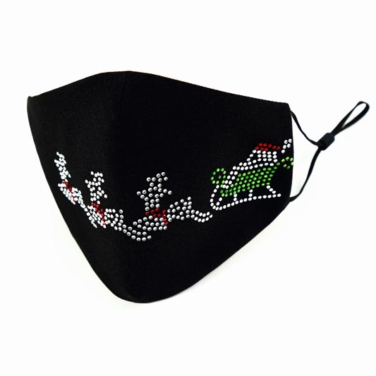 Protective Dust Washable Christmas Face Mask with Beads