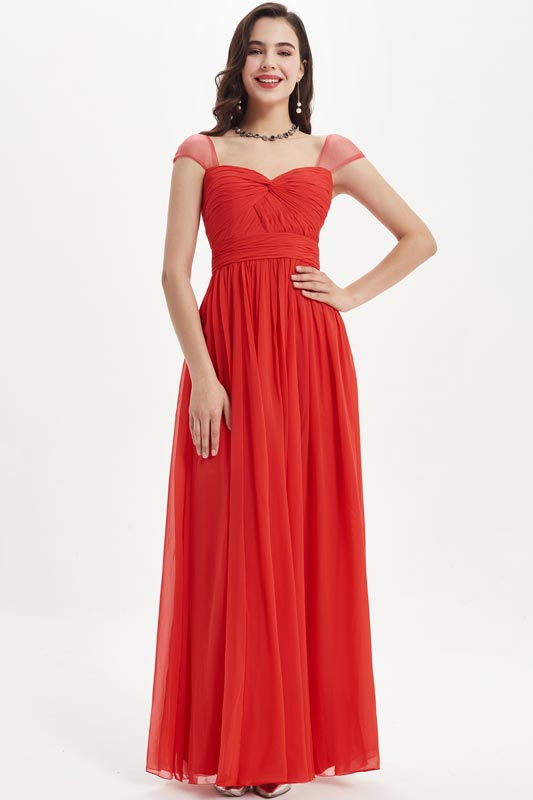 Rot Schatz Hochzeit Brautjungferkleid