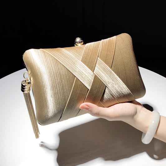 Women Evening Clutch Bags, Silk Satin Party Evening Handbags