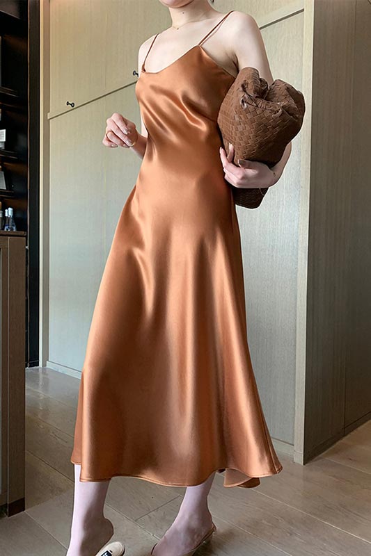 Neu Fashion Satin Midikleid Vince Damen Slip Kleid Neu Fashion Satin Midikleid Vince Damen Slip Kleid