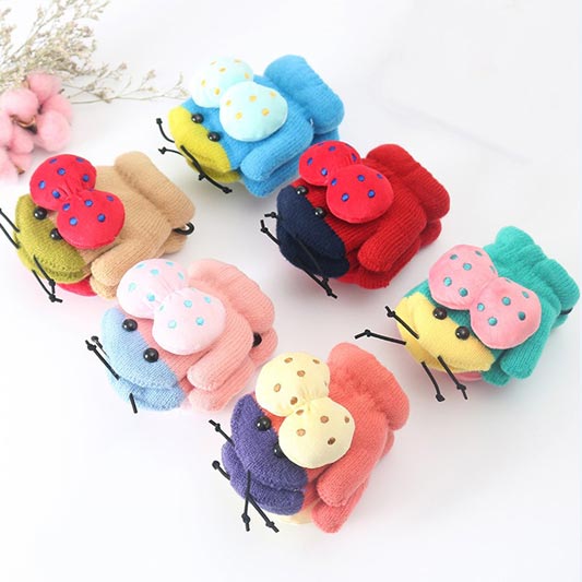 Bady Warm Gloves Children Gloves with Beetle Cartoon