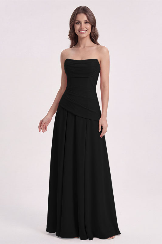 Robe de demoiselle d'honneur drapée Elena avec dos corset