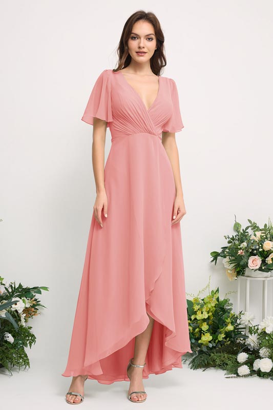 blue dress for baby girl Green One Shoulder Sheath Tea-Length Charming Bridesmaid Dresses. CB0274 Custom Size(Leaving A note) / Custom Color(Leaving A note) main image 1