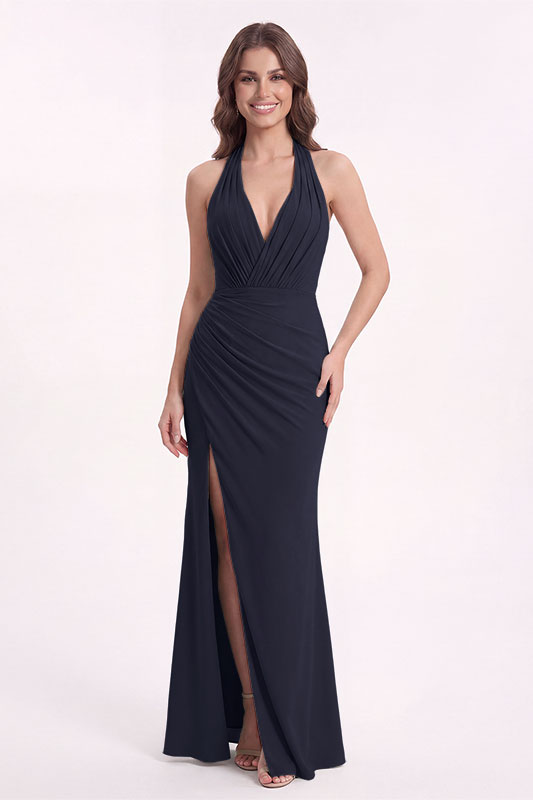 Valentina Halter Tie Back Bridesmaid Dress