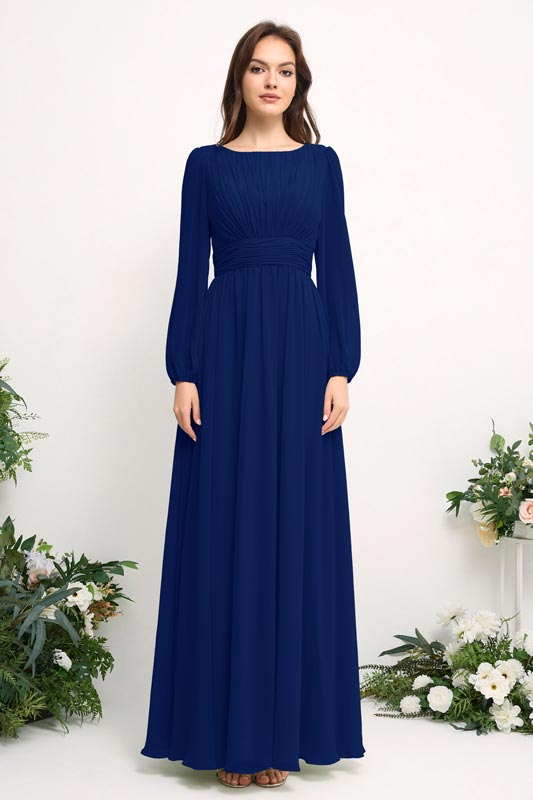 Off-Shoulder Chiffon Bridesmaid Dress with Spaghetti Straps and A-Line Skirt