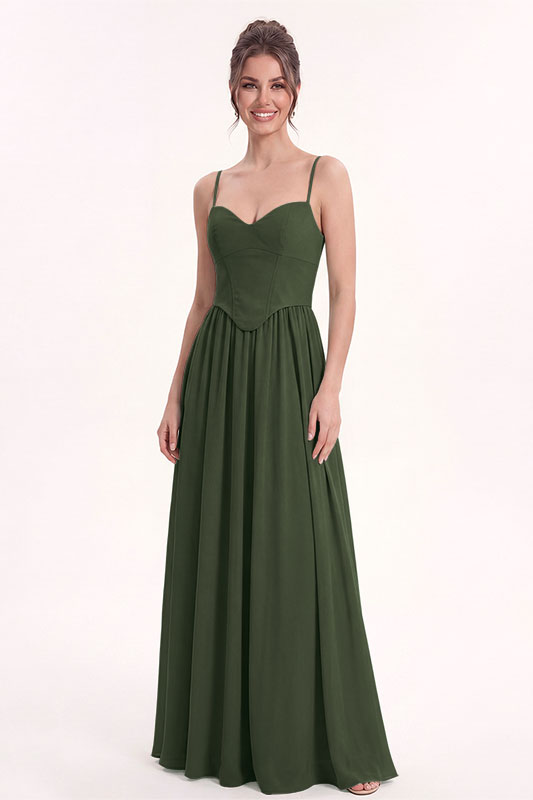 martini olive green bridesmaid dresses Champagne Satin Bridesmaid Dress Mermaid Floor-Length