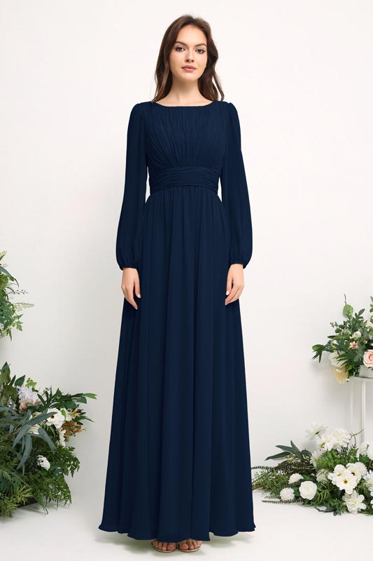 Off-Shoulder Chiffon Bridesmaid Dress with Spaghetti Straps and A-Line Skirt