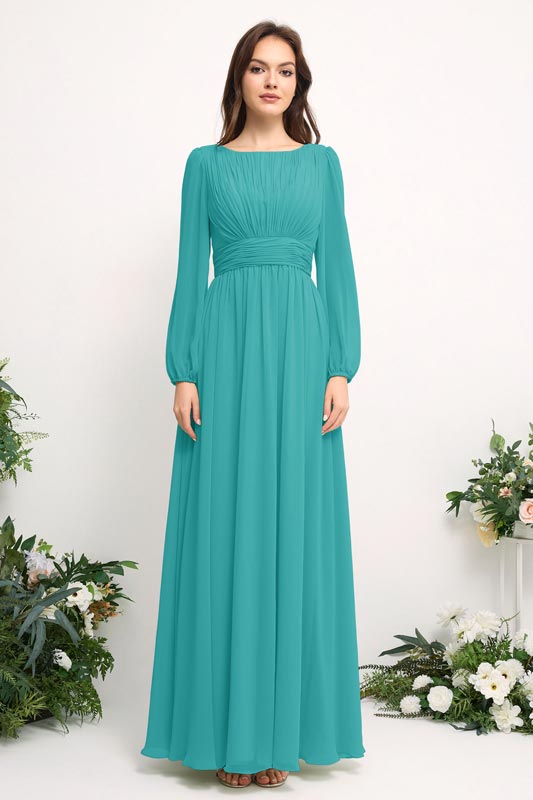 Robe de demoiselle d’honneur en chiffon épaules dénudées avec bretelles fines