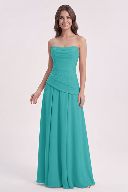 Elena Corset Back Draped Bridesmaid Dress