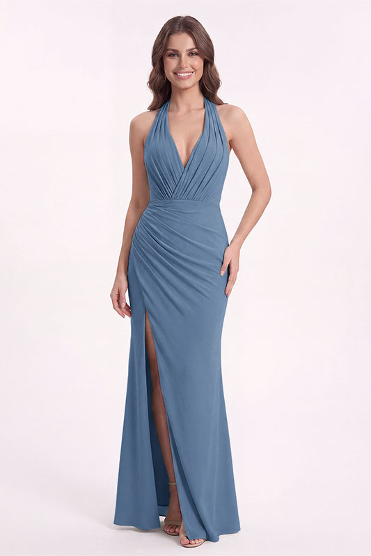 Valentina Halter Tie Back Bridesmaid Dress