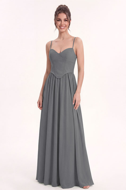 steel gray bridesmaid dresses Azazie Kora