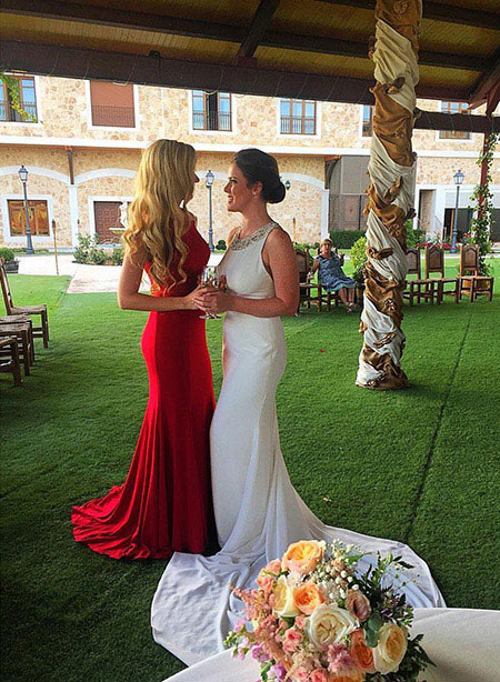 Red Long Evening Prom Dress Mermaid