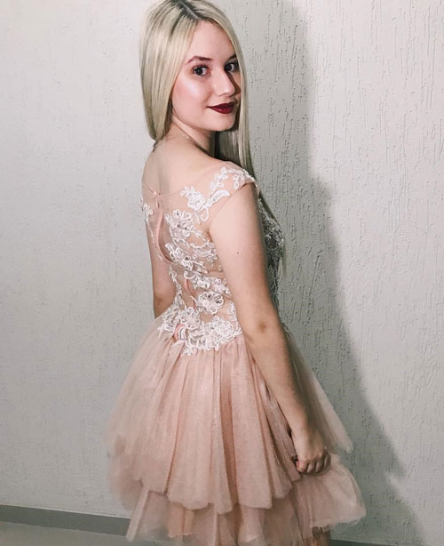 Sleeveless Cocktail Dress, Short Prom Dress for Wedding